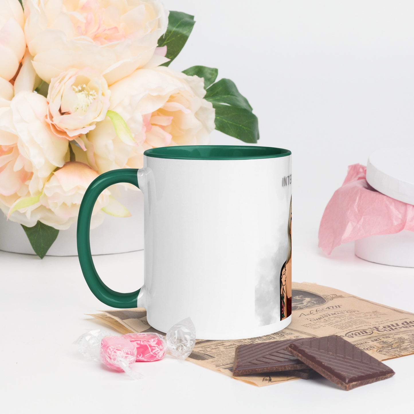 "Interrupted" Mug with Color Inside