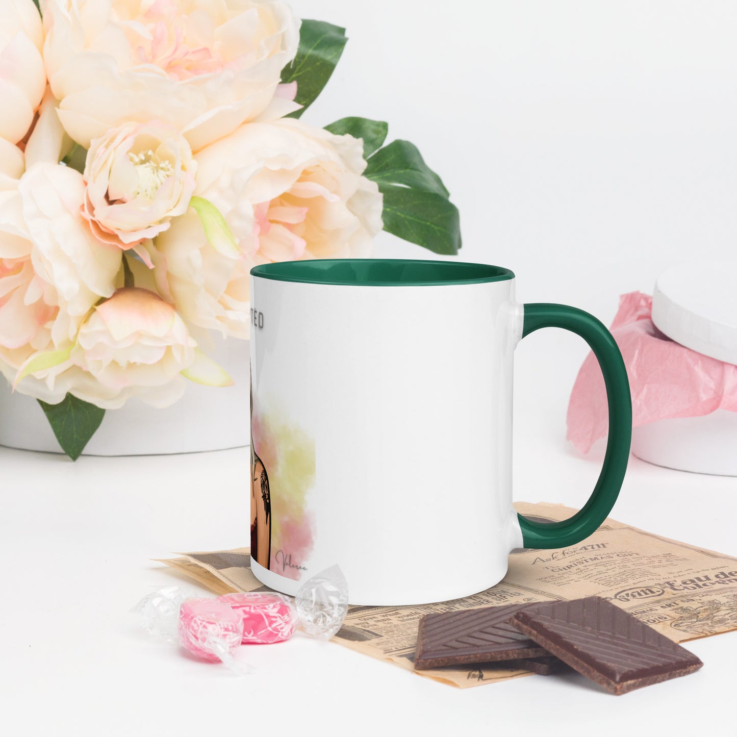 "Interrupted" Mug with Color Inside