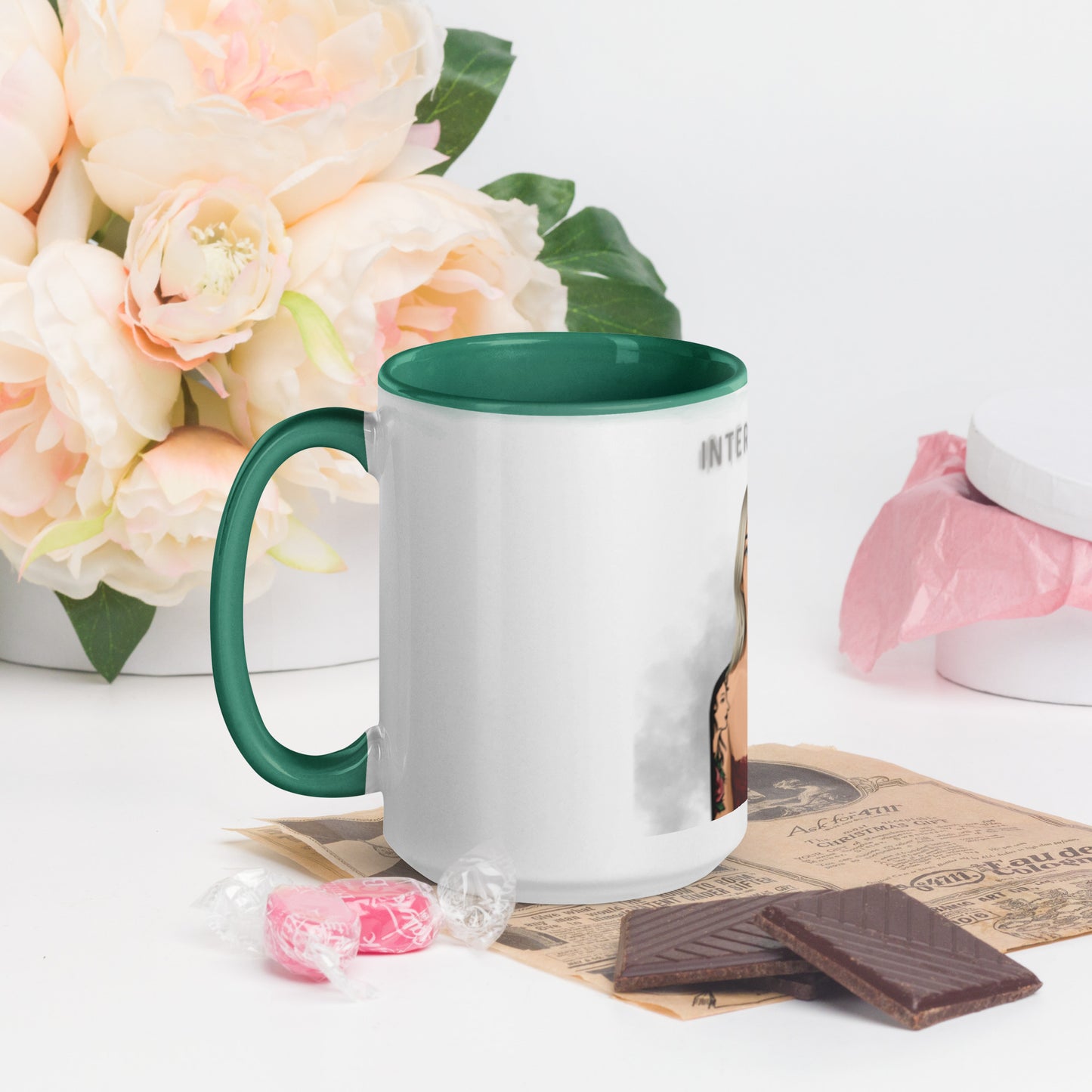 "Interrupted" Mug with Color Inside