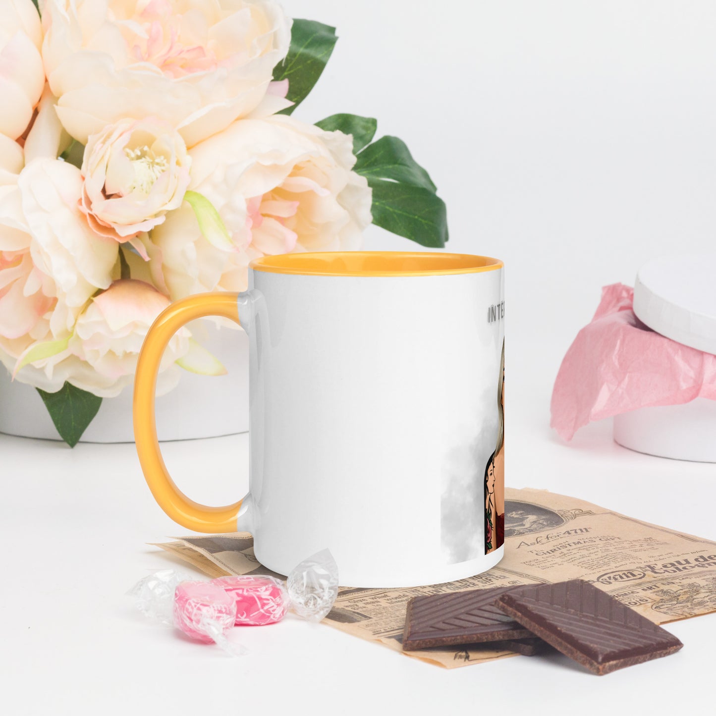 "Interrupted" Mug with Color Inside