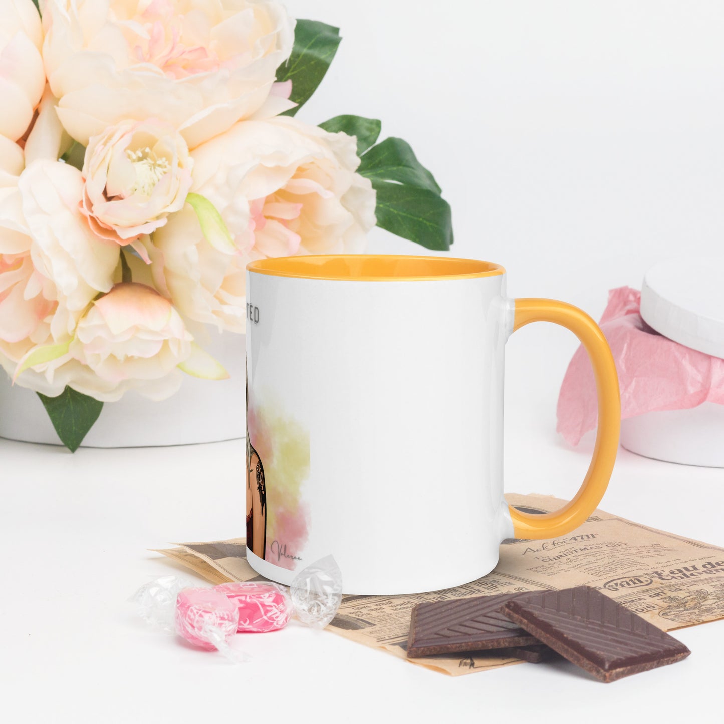 "Interrupted" Mug with Color Inside