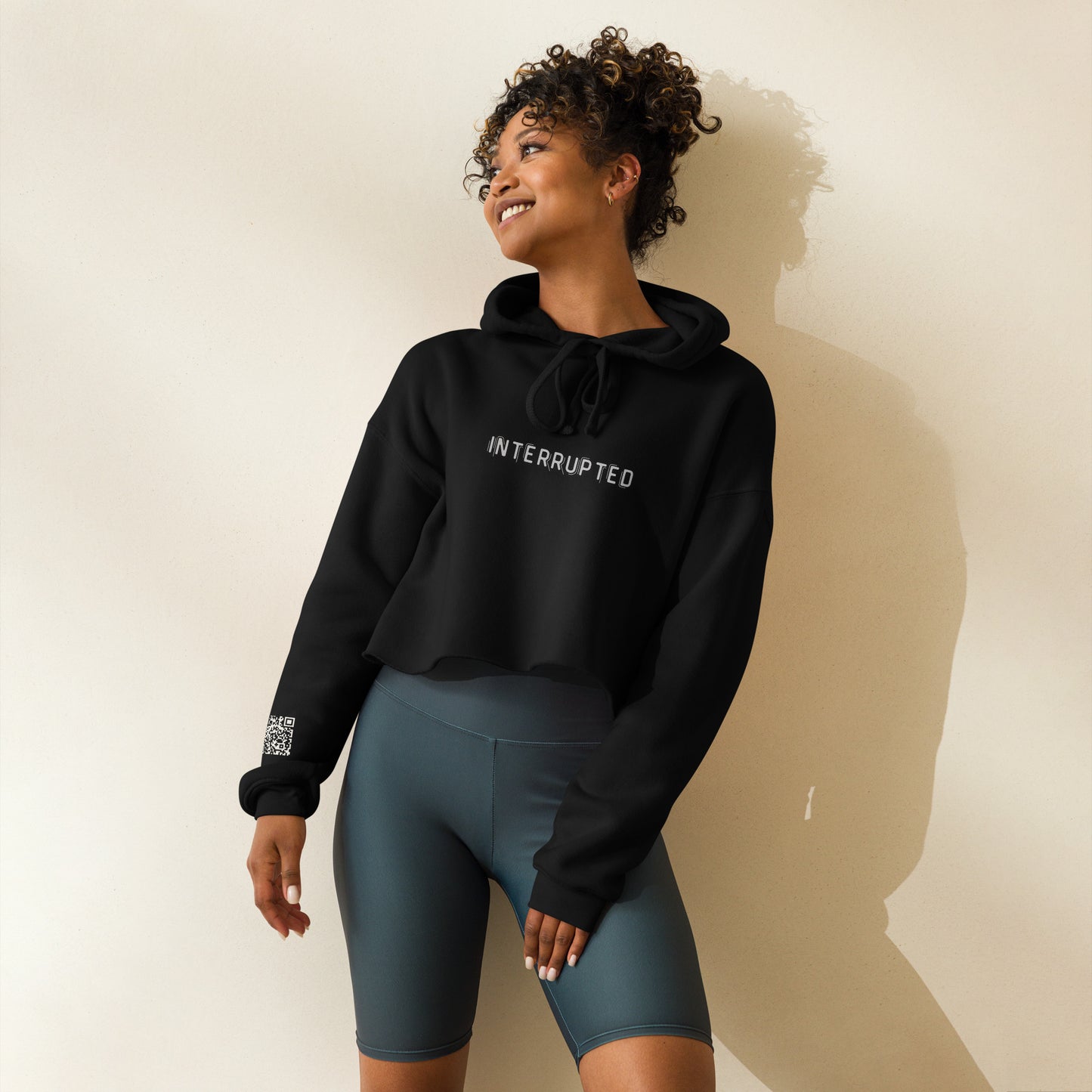 "Interrupted" Crop Hoodie