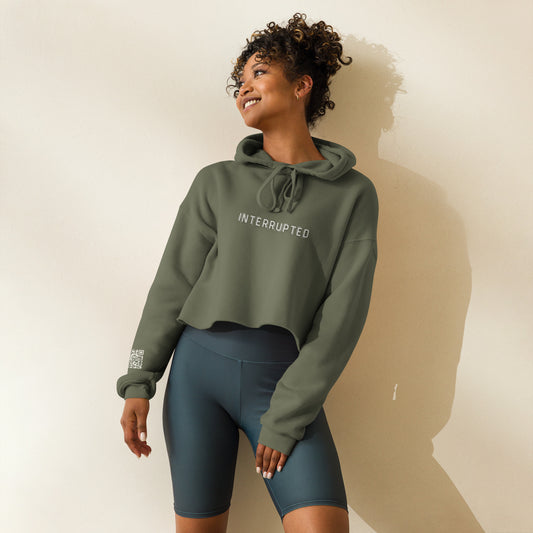 "Interrupted" Crop Hoodie