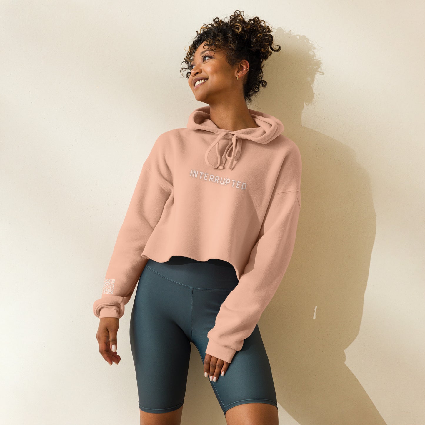 "Interrupted" Crop Hoodie